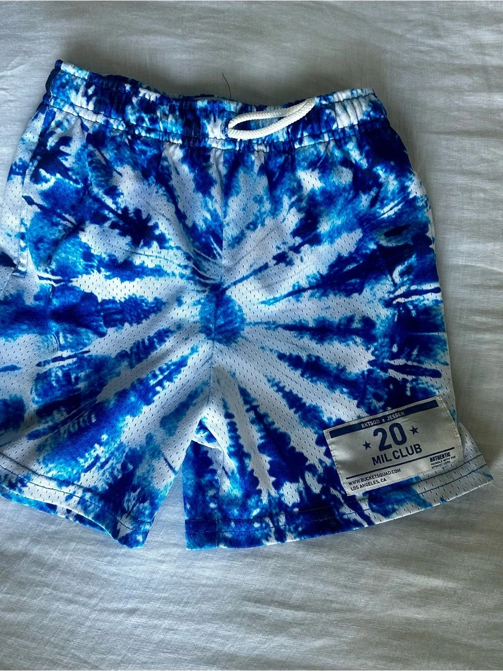 Bucket Squad Tie-Dye Blue Men's Athletic Shorts